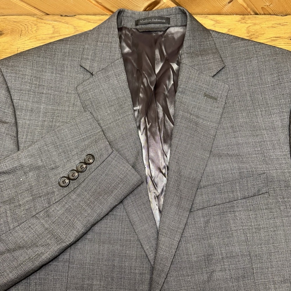 LRL Lauren Ralph Lauren Gray 100% Wool Suit Blazer Sport Coat Jacket | Men's 40R